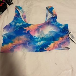 Cloud print bikini top